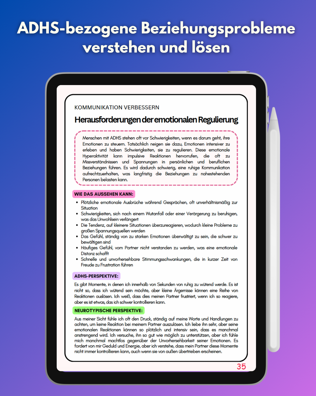 The ADHD Playbook For Couples - Digital Printable Ebook