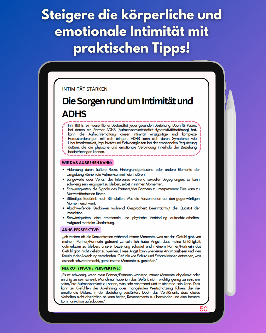 The ADHD Playbook For Couples - Digital Printable Ebook