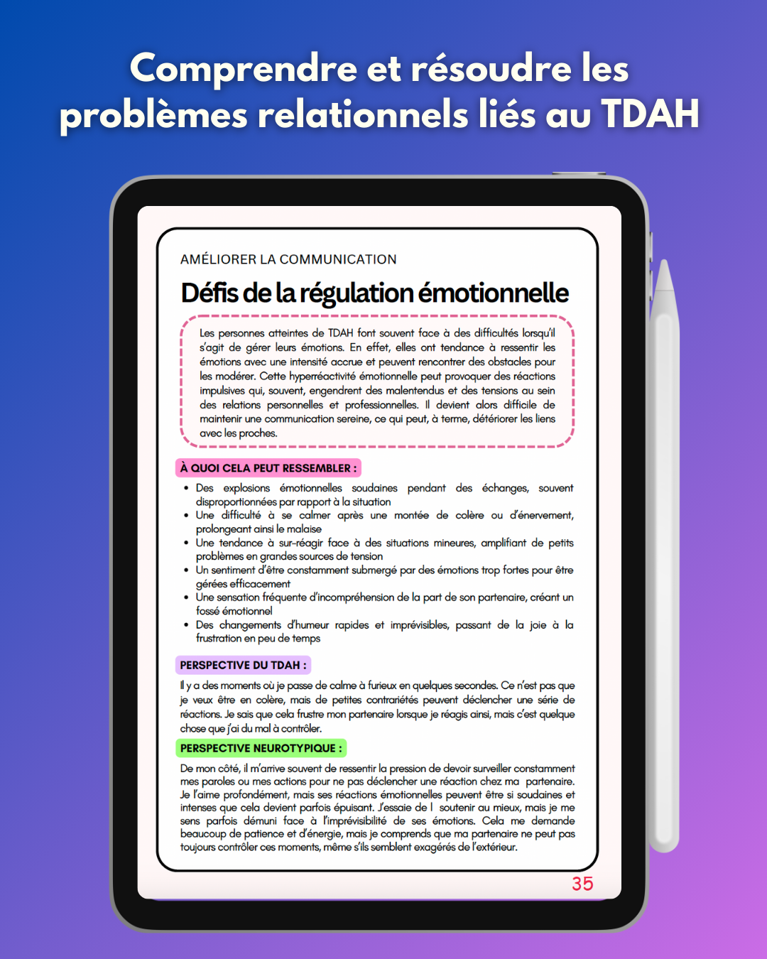 The ADHD Playbook For Couples - Digital Printable Ebook