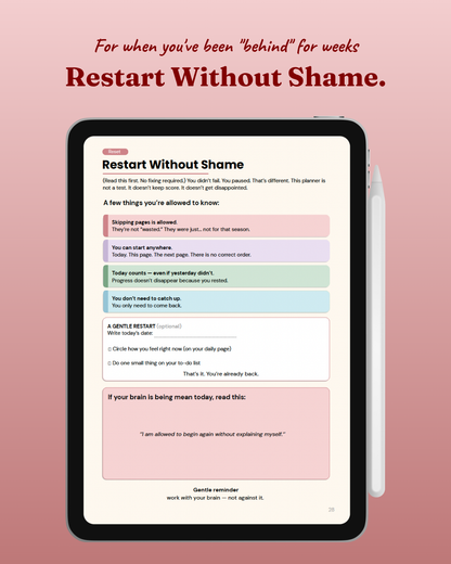 The Reset Planner - ADHD-Friendly Digital Planner