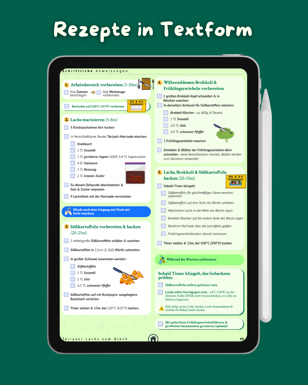 Libro de recetas para Cerebros Inquietos - Libro electrónico imprimible digital