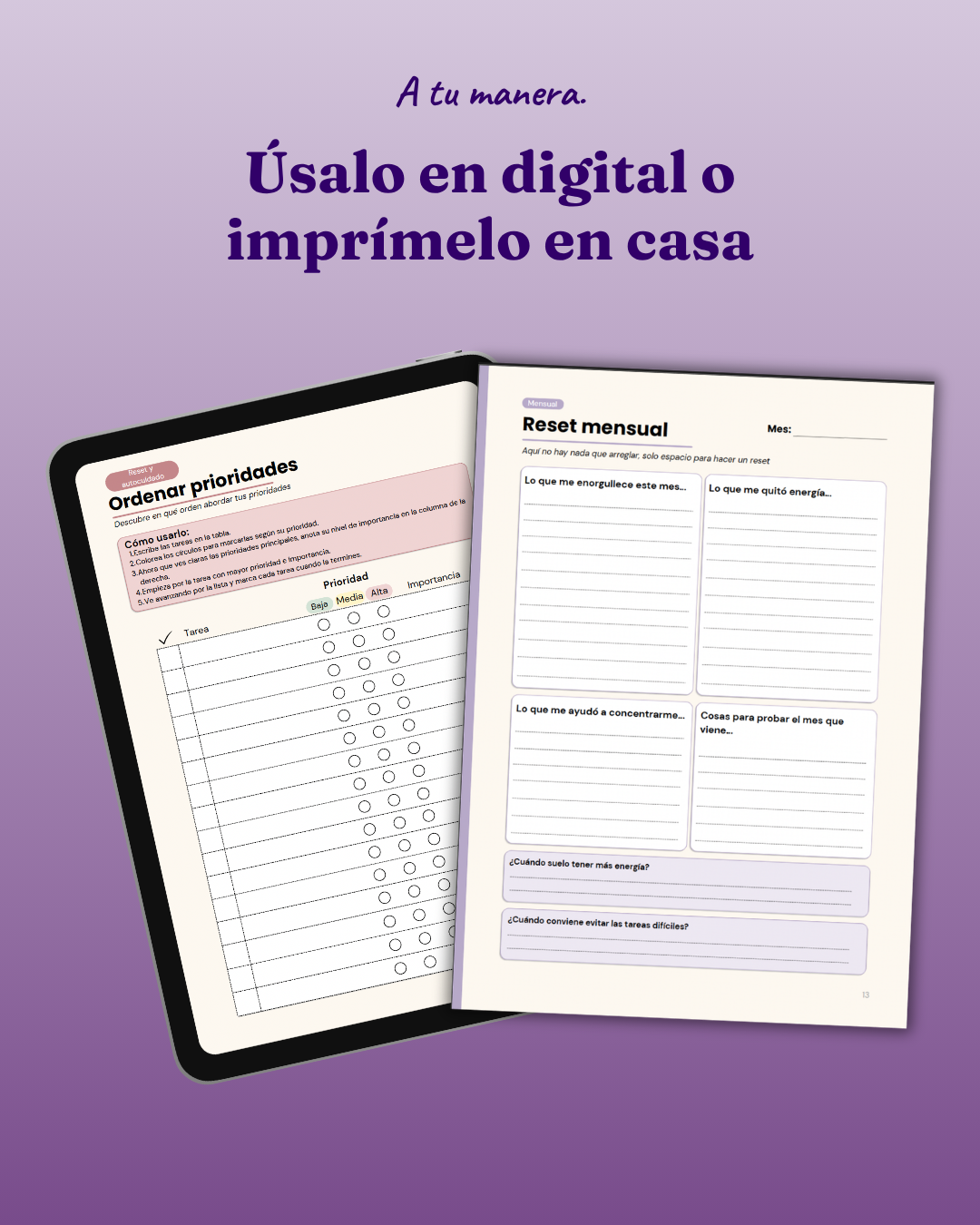 The Reset Planner - ADHD-Friendly Digital Planner