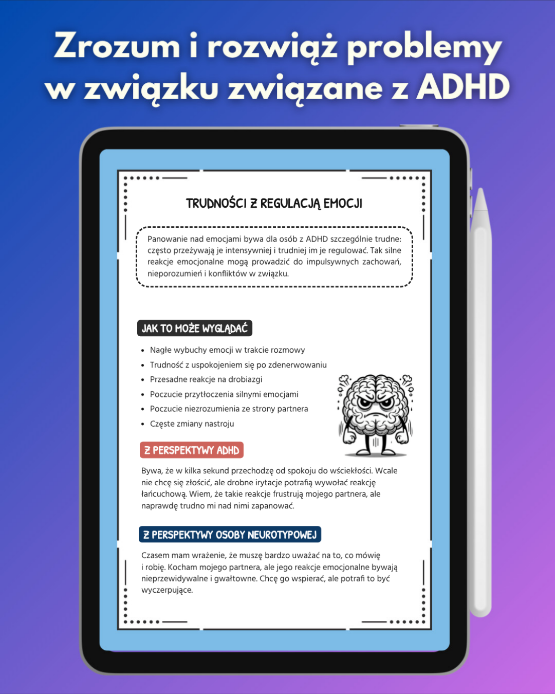 ADHD-handboken för Par - Digitalt utskrivbart e-bok