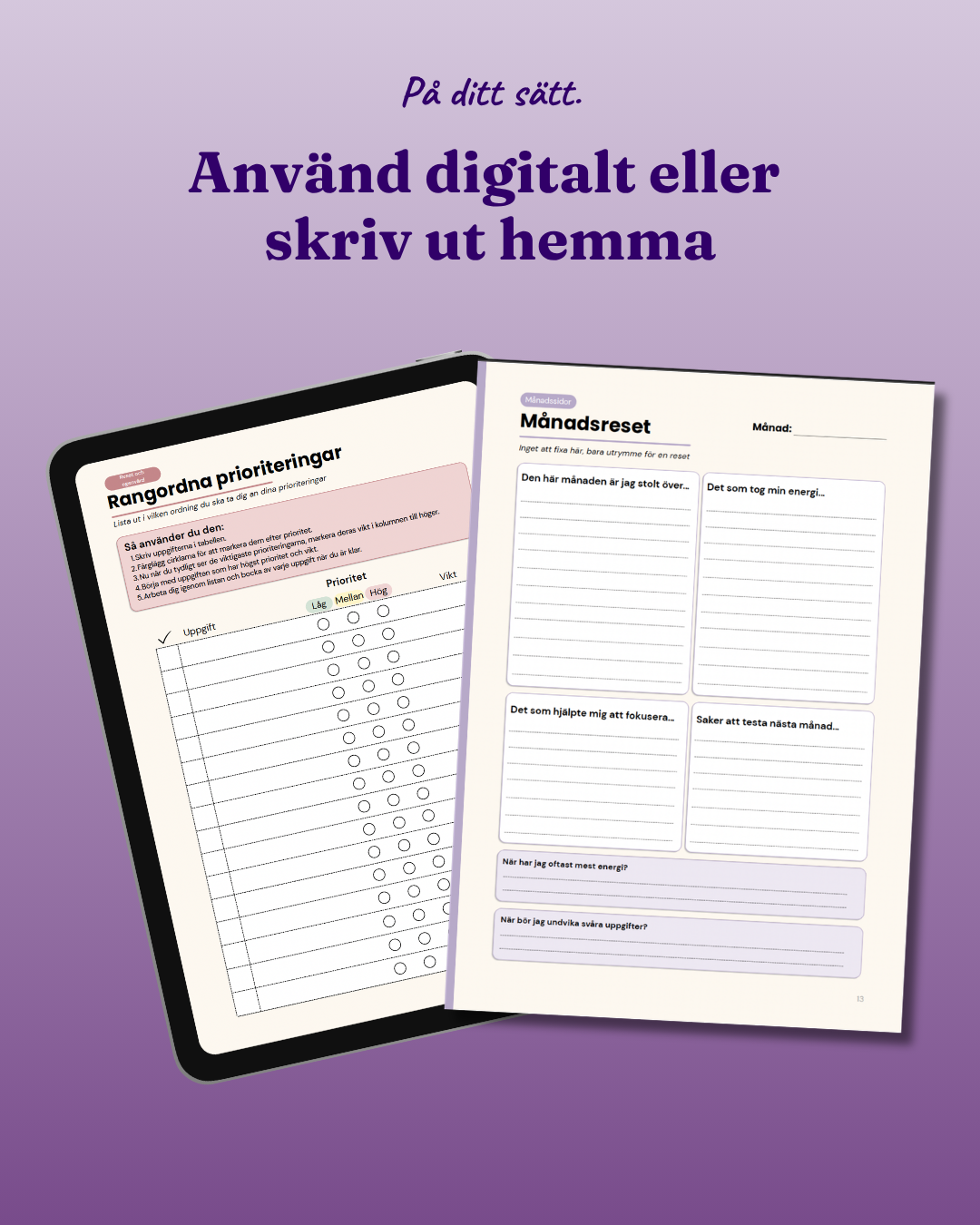 The Reset Planner - ADHD-Friendly Digital Planner
